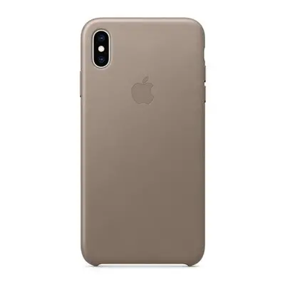 Pouzdro Apple Leather Case iPhone Xs Max - kouřové