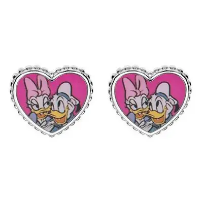 Disney Romantické stříbrné náušnice Donald and Daisy Duck ES00031SL