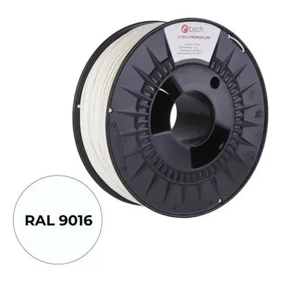 Tisková struna (filament) C-TECH PREMIUM LINE, PLA, dopravní červená, RAL3020, 1,75mm, 1kg, 3DF-