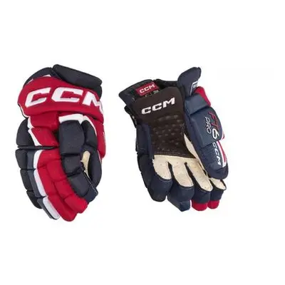 CCM Rukavice Jetspeed FT6 Pro SR, tmavě modrá-červená-bílá, Senior, 14", Bílá-Červená-Tmavě, mod