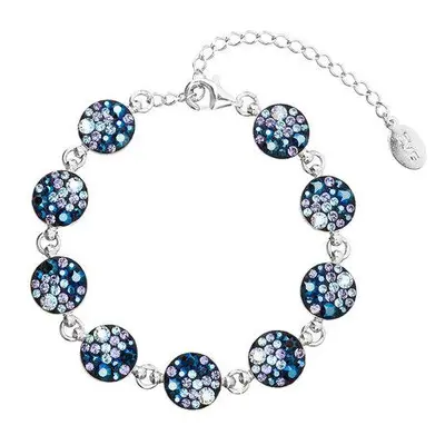 Evolution Group Stříbrný náramek se Swarovski krystaly modrý 33048.3 blue style