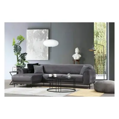 Atelier del Sofa Corner Sofa-Bed Image Corner Left ( Chl-3R ) - Anthracite