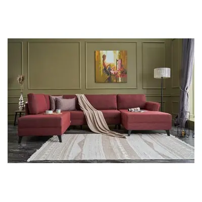 Atelier del Sofa Corner Sofa-Bed Eris - Claret Red