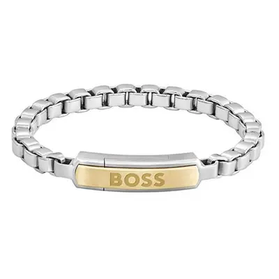 Hugo Boss Nadčasový pánský bicolor náramek z oceli Devon 1580597 19 cm