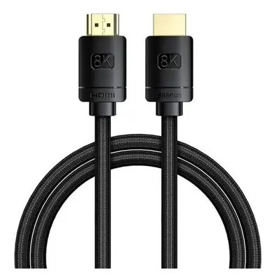 Kabel HDMI 2.1 řady High Definition, 8K 60Hz, 3D, HDR, 48Gbps, 1m (černý)