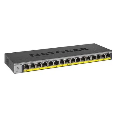 NETGEAR 16-port 10/100/1000Mbps Gigabit Ethernet, POE+ GS116LP, GS116LP-100EUS