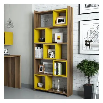 Hanah Home Bookshelf Box - Walnut, Yellow WalnutYellow