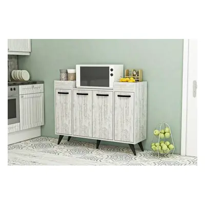 Hanah Home Multi Purpose Cabinet Visar - Crystal GreyWhite