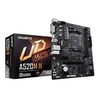 GIGABYTE A520M H / AMD A520 / AM4 / 2x DDR4 / DVI-D / HDMI / M.2 / mATX, A520M H