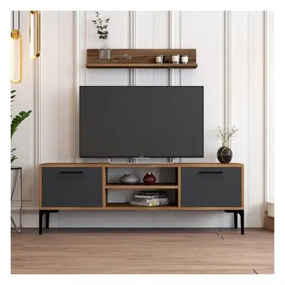 Hanah Home TV Unit Riga - Anthracite WalnutAnthracite