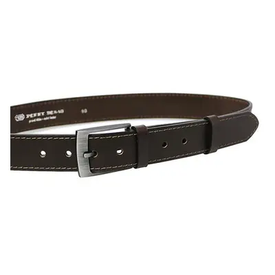 Penny Belts Pánský kožený opasek 35-1-40 dark brown 100 cm