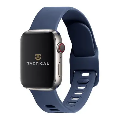 Tactical 795 Silikonový Řemínek s Přezkou pro Apple iWatch 1/2/3/4/5/6/SE 42/44mm Night Blue