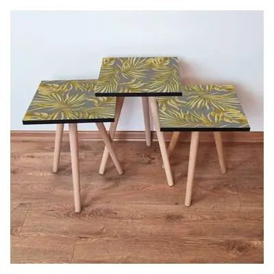 Hanah Home Nesting Table (3 Pieces) 3SHP237 - Grey GreyYellow