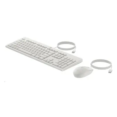 HP 225 Wired Mouse and Keyboard Combo - Česká-Slovenská White, 86J24AA#BCM