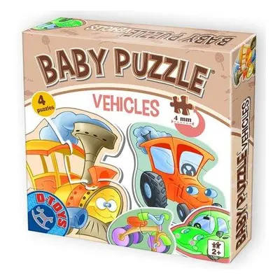 D-TOYS Baby puzzle Dopravní prostředky 4v1 (2-4 dílky)