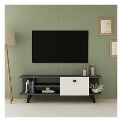 Hanah Home TV Stand İdil - Black Marble, White BlackMarbleWhite