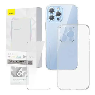 Pouzdro Baseus Transparent Case and Tempered Glass set Corning for iPhone 13 Pro