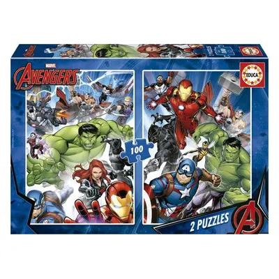 EDUCA Puzzle Avengers 2x100 dílků