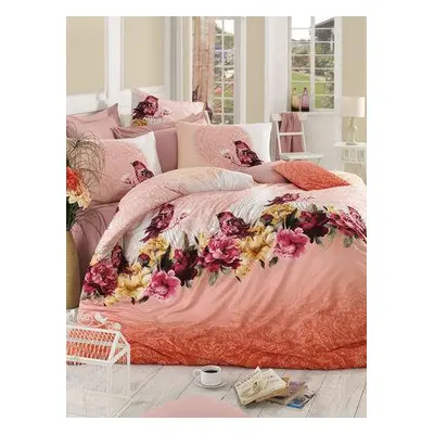 L'essentiel Maison Ranforce Single Quilt Cover Set Çalıkuşu - Pink PinkOrangeRedGreenWhite