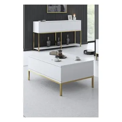 Hanah Home Coffee Table Lord - White, Gold WhiteGold