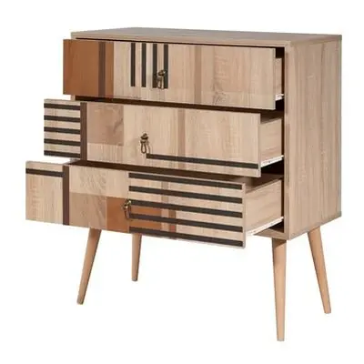 Hanah Home Dresser City Trio Colorblock Multicolor