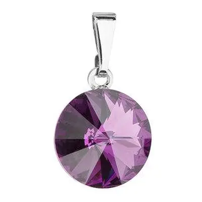 Evolution Group Přívěsek bižuterie se Swarovski krystaly fialový kulatý 54001.3 amethyst