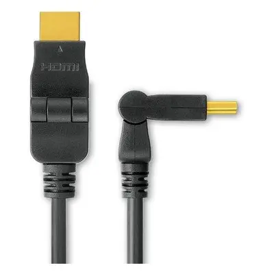 PremiumCord Kabel HDMI A - HDMI A M/M 2m, otočné zlacené konektory