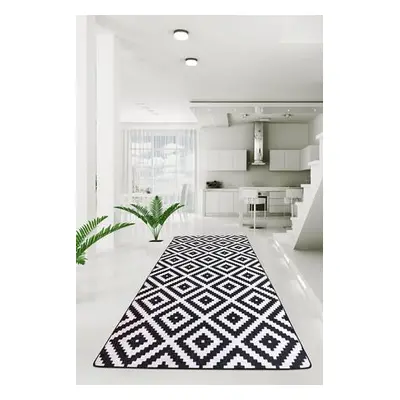 Conceptum Hypnose Hall Carpet (100 x 200) Black White Djt