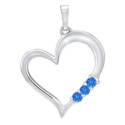 SILVEGO Stříbrný přívěsek s modrými Swarovski Zirconia SILVEGO11580b