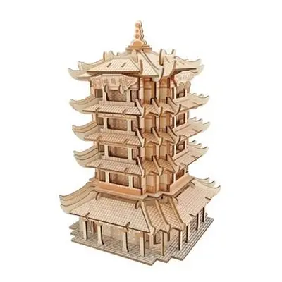 Woodcraft Dřevěné 3D puzzle Yellow Crane Tower