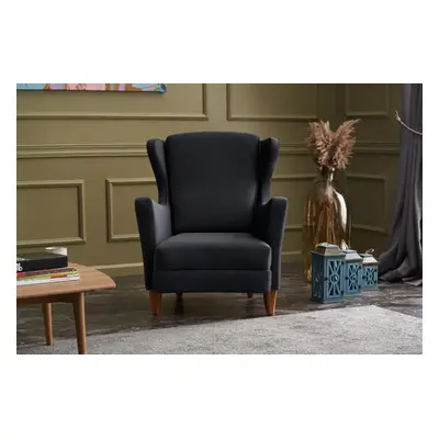 Atelier del Sofa Wing Chair Lola Berjer - Anthracite