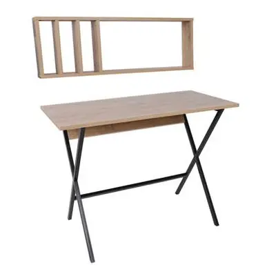 Hanah Home Study Desk Oslo OakBlack