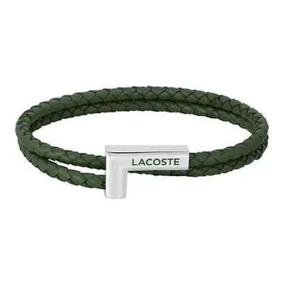 Lacoste Zelený kožený náramek Swarm 2040151