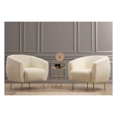 Atelier del Sofa Wing Chair Eses Cream Bouclette