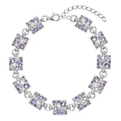 Evolution Group Stříbrný náramek se Swarovski krystaly fialový 33047.3 violet, violet,crystal, a