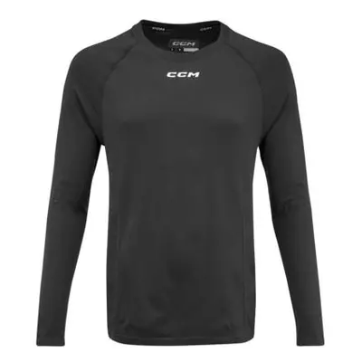 CCM Triko s dlouhým rukávem Premium Training Tee SR, černá, Senior, XXL