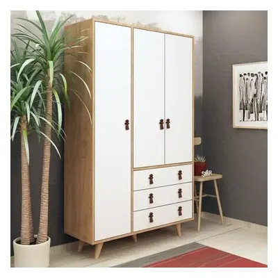 Hanah Home Wardrobe Franky OakWhite