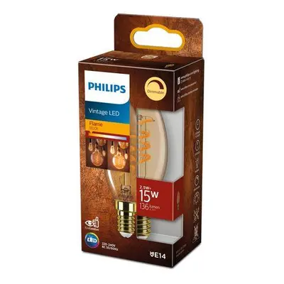 PHILIPS žárovka LED classic 15W B35 E14 GOLD SP D RFSRT4