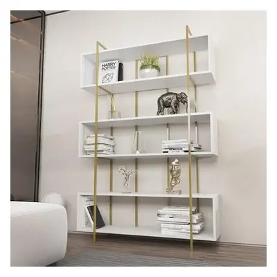 Hanah Home Bookshelf Bruti - White, Gold WhiteGold