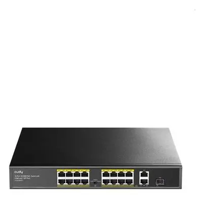 Cudy 16-Port 10/100M PoE+ Switch with 1Gigabit Uplink and 1 Gigabit Combo SFP Port 200W, FS1018P