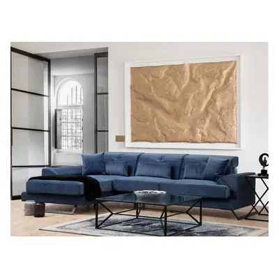 Atelier del Sofa Corner Sofa Frido Left (Chl+3R) - Navy Blue