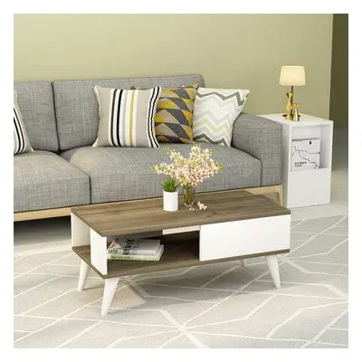 Hanah Home Coffee Table Seul - Walnut, White WalnutWhite