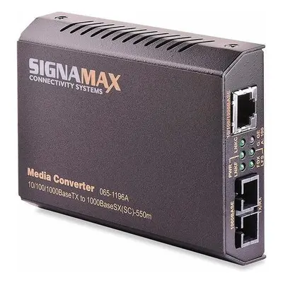 065-1196 Signamax media konvertor 10/100/1000Base-T/TX RJ-45 - 1000Base-FX SC MM, 065-1196