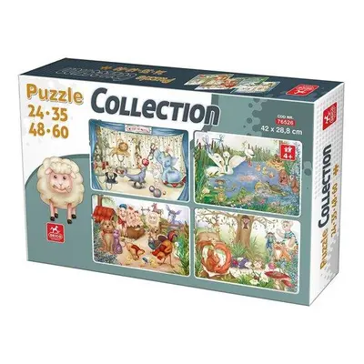 DEICO Puzzle Zvířecí přátelé 4v1 (24,35,48,60 dílků)