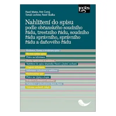 Nahlížení do spisu podle občanského soudního řádu, trestního řádu soudního řádu správního, správ