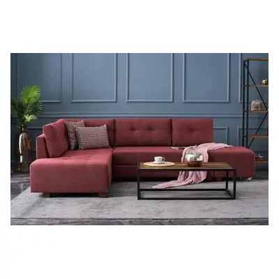 Atelier del Sofa Corner Sofa-Bed Manama Corner Sofa Bed Left - Claret Red