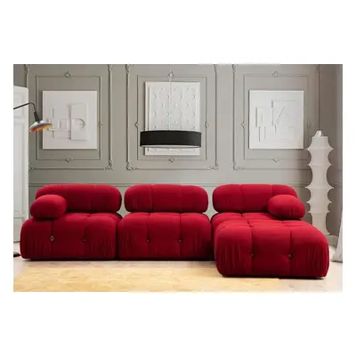 Atelier del Sofa Corner Sofa Bubble Corner ( L1-O1-1R -Puf) - Red