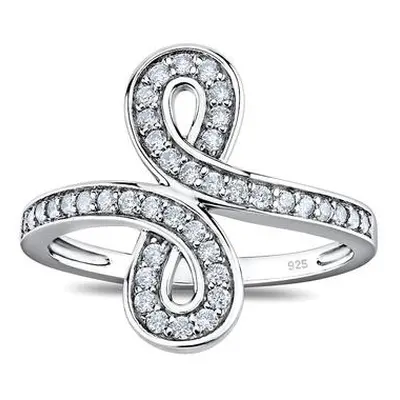 SILVEGO stříbrný prsten INFINITY s Brilliance Zirconia JJJR0852