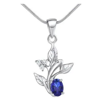 SILVEGO Stříbrný přívěsek Nature s pravým přírodním topazem Swarovski Gemstone JJJP799B