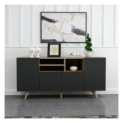 Hanah Home Console Sansa WalnutBlack